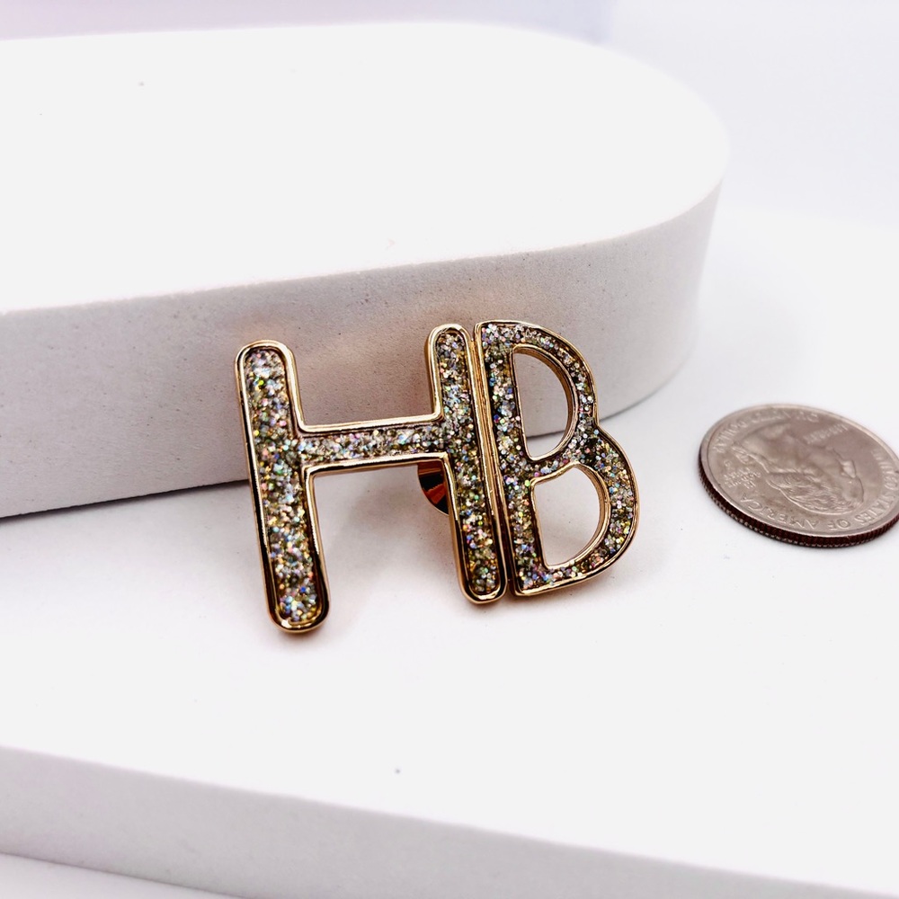 Henri Bendel Iconic Logo Brooch Pin